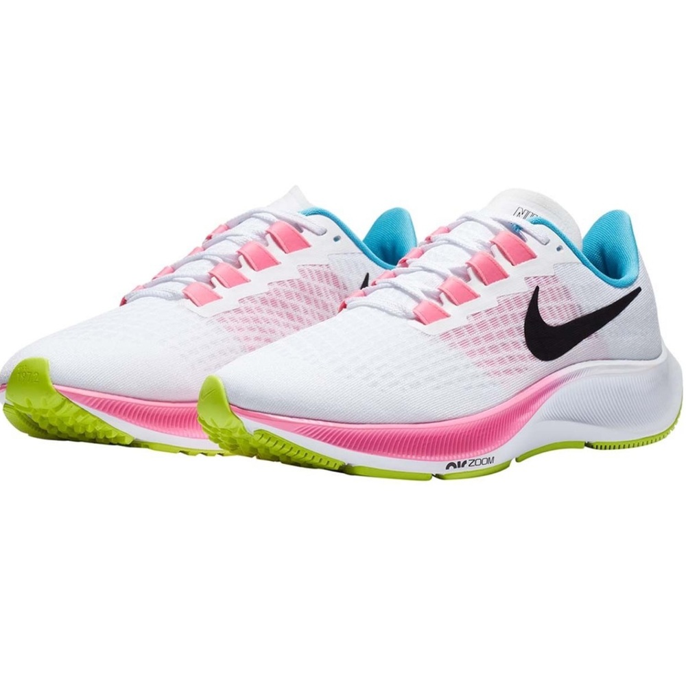 Nike Air Zoom Pegasus 37 Women's Shoe - White, Pink, and Green